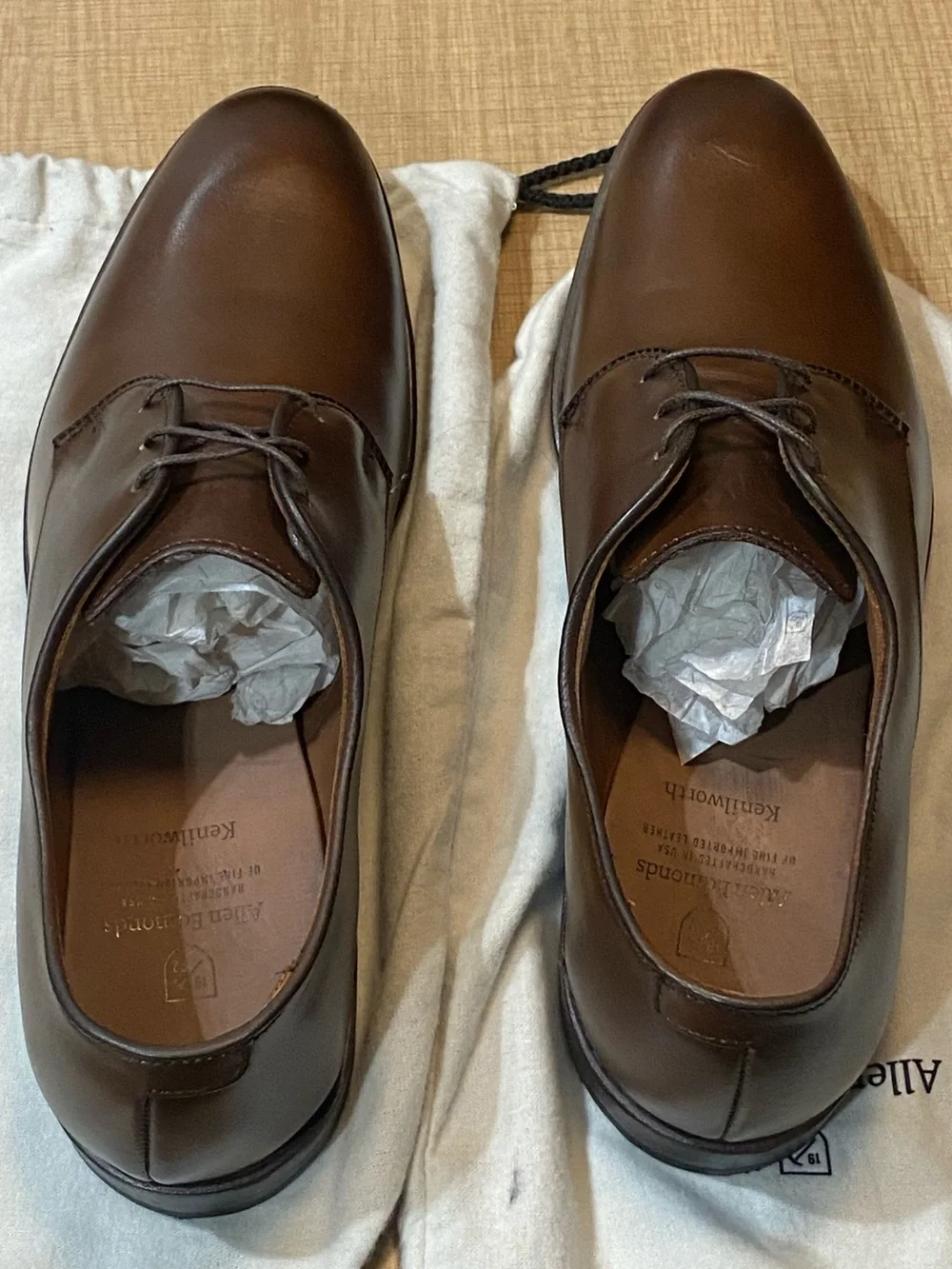 Allen Edmonds Kenilworth Derby Dress Shoes 11.5D Brown
